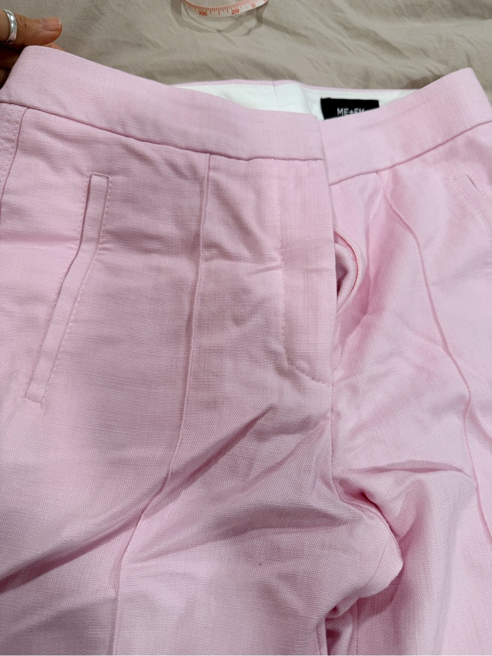 ME+EM Light Pink Tailored Bermuda Shorts